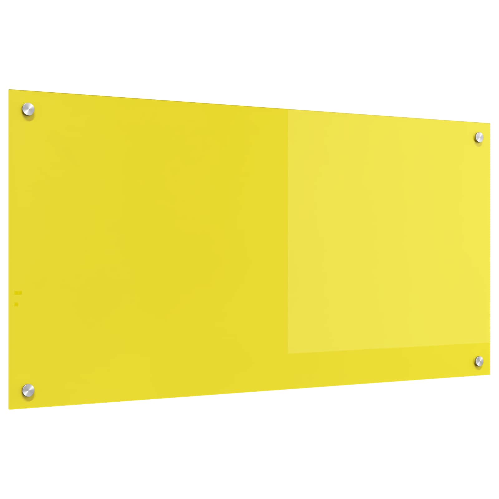 VidaXL crédence de cuisine jaune 100 x 50 cm verre trempé