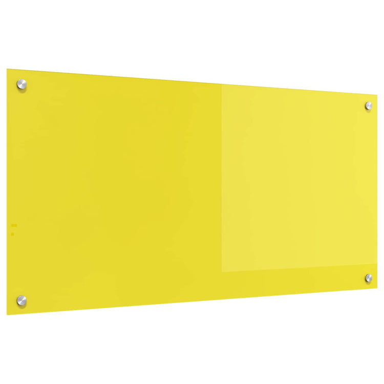 VidaXL crédence de cuisine jaune 100 x 50 cm verre trempé