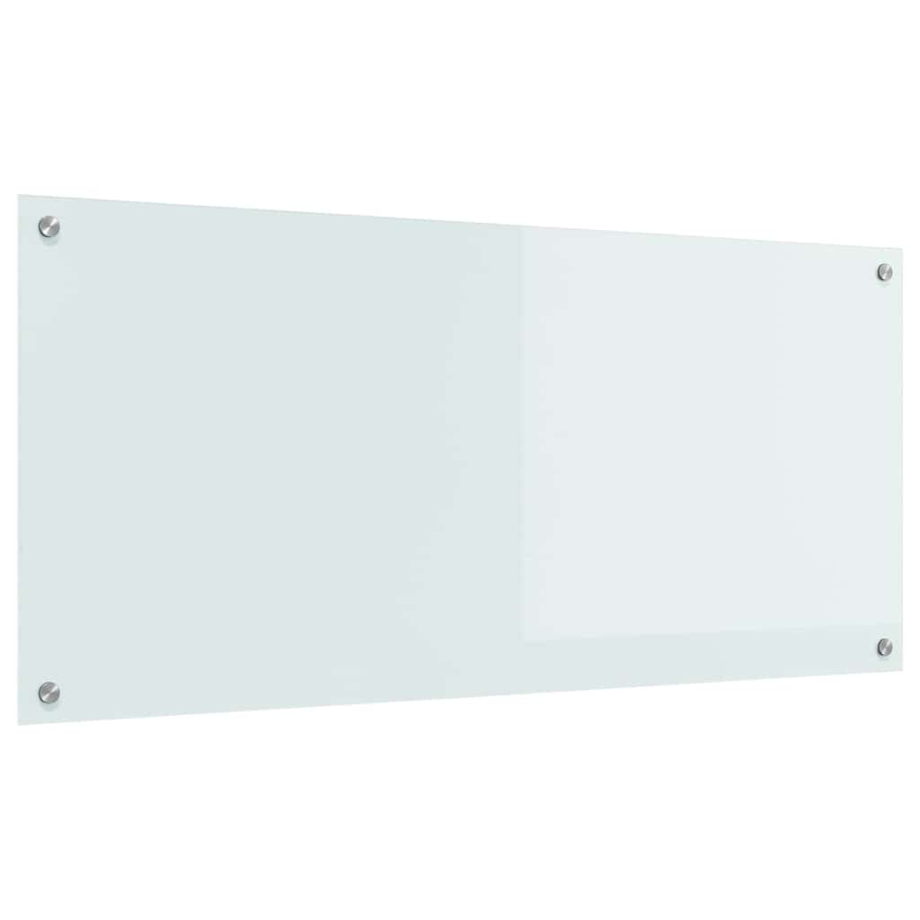 VidaXL crédence de cuisine blanc 110 x 50 cm verre trempé