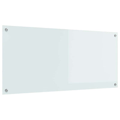 VidaXL crédence de cuisine blanc 110 x 50 cm verre trempé