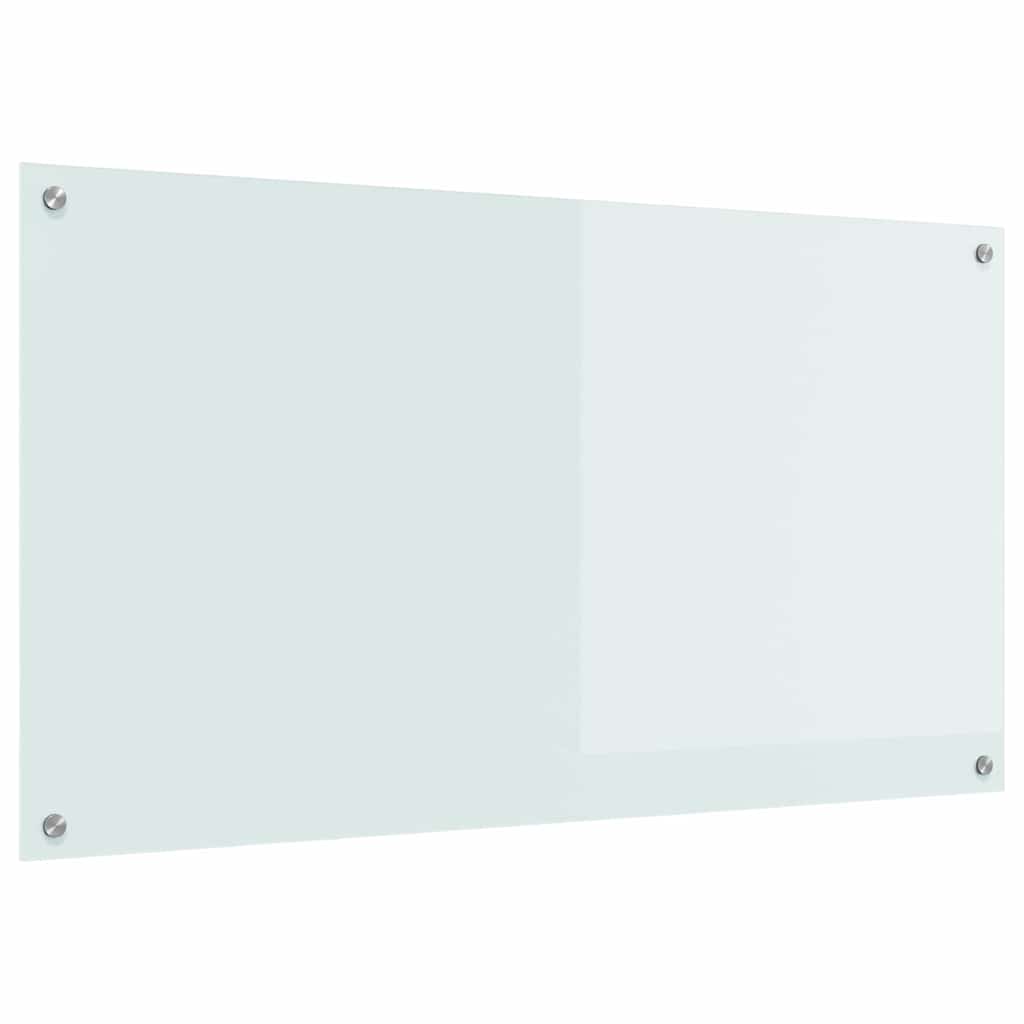 VidaXL crédence de cuisine blanc 110 x 60 cm verre trempé