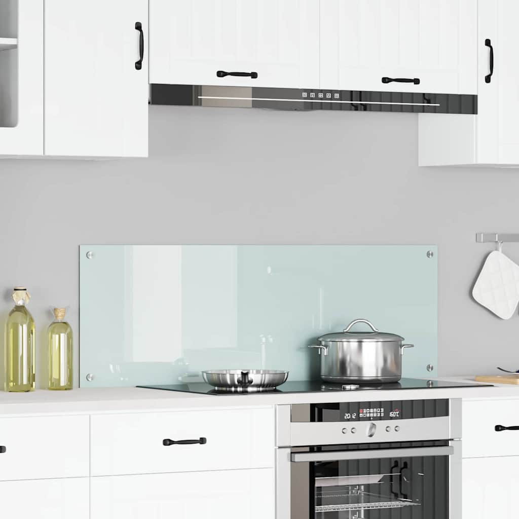 VidaXL crédence de cuisine blanc 120 x 40 cm verre trempé