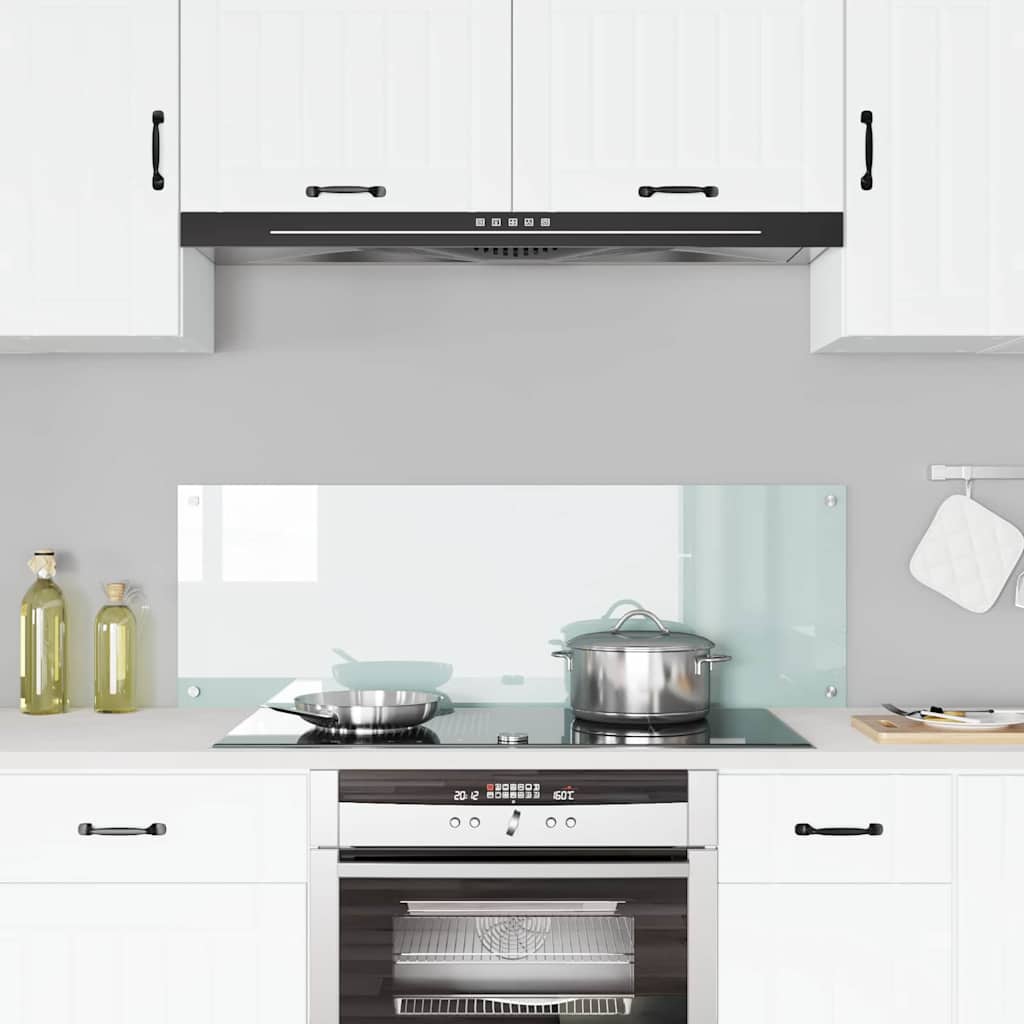 VidaXL crédence de cuisine blanc 120 x 40 cm verre trempé