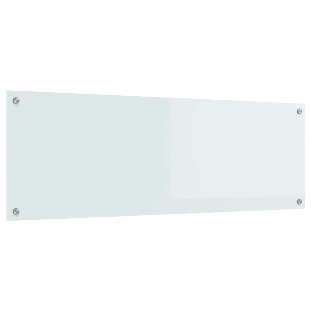VidaXL crédence de cuisine blanc 120 x 40 cm verre trempé