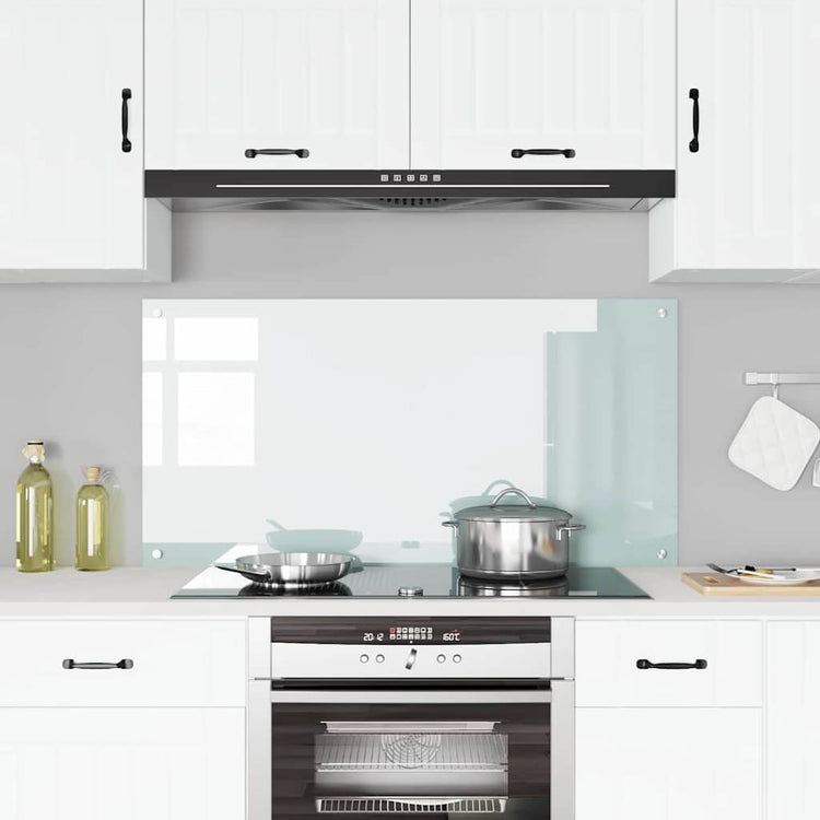 VidaXL crédence de cuisine blanc 120 x 60 cm verre trempé