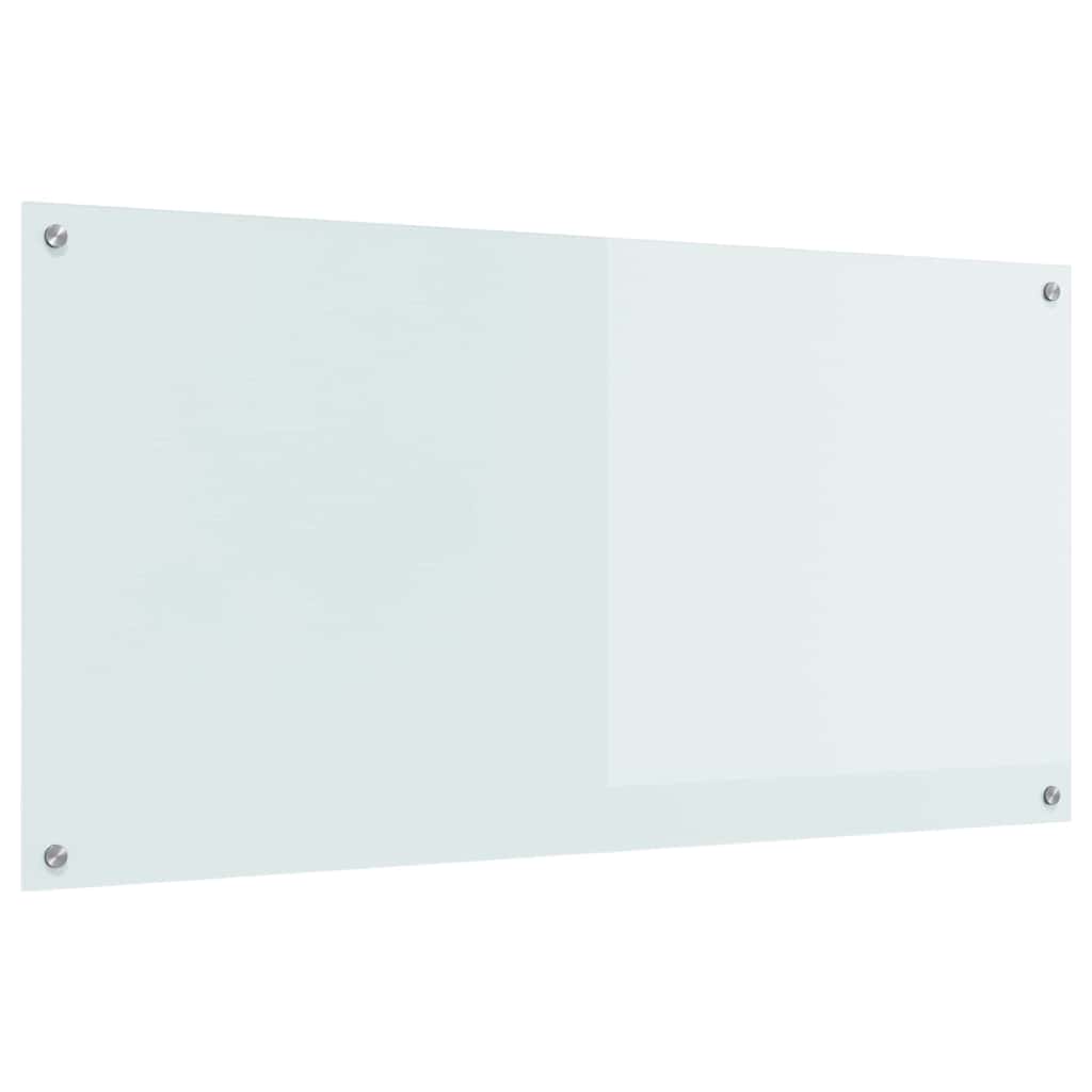 VidaXL crédence de cuisine blanc 120 x 60 cm verre trempé
