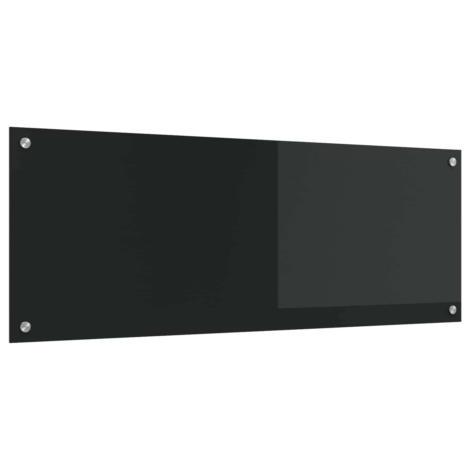 VidaXL crédence de cuisine noir 110 x 40 cm verre trempé