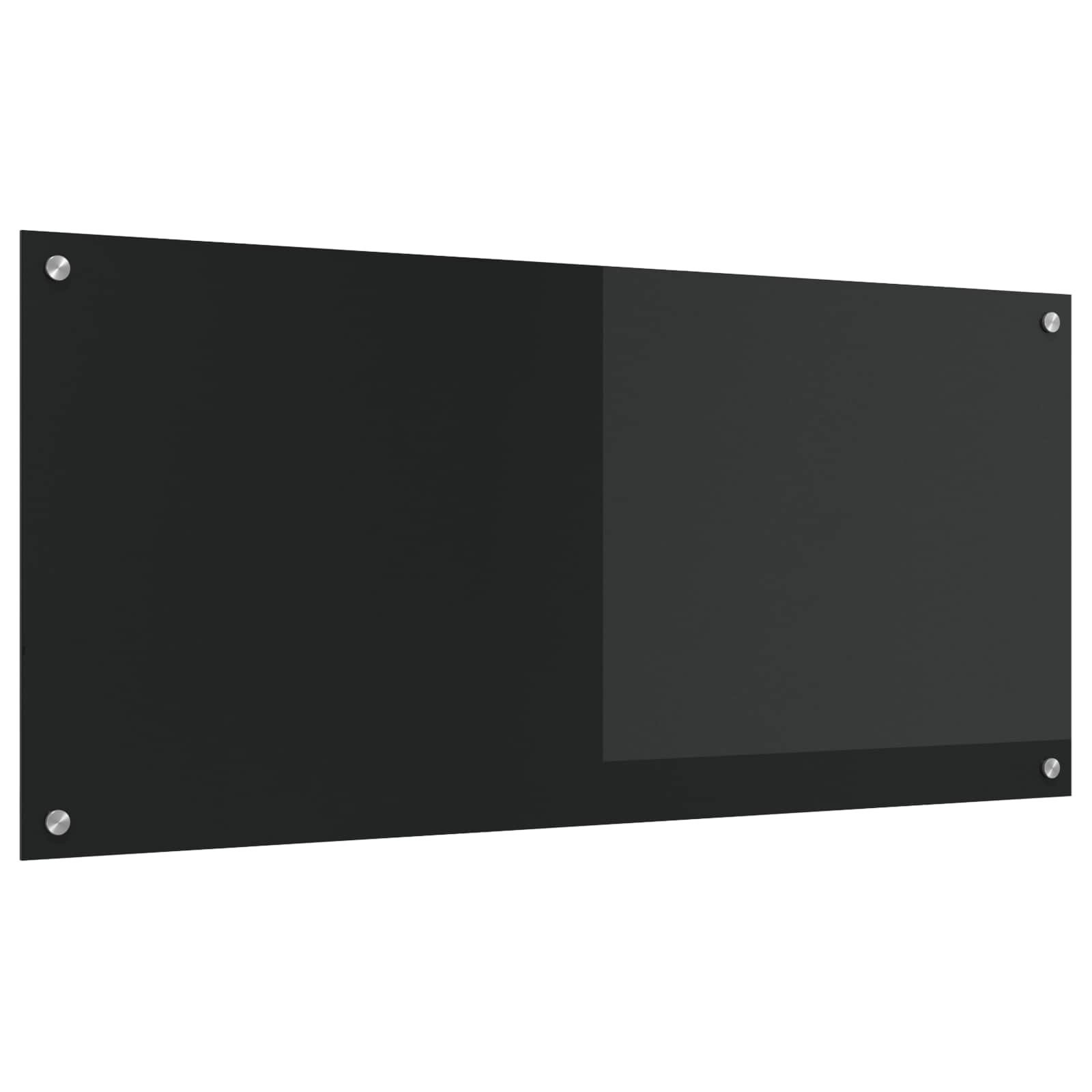 VidaXL crédence de cuisine noir 110 x 50 cm verre trempé