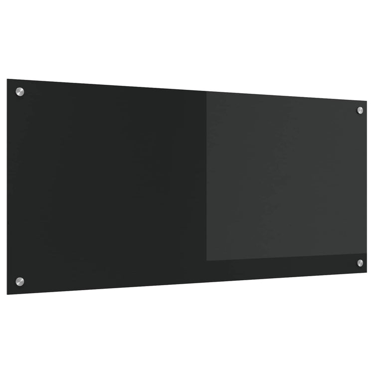VidaXL crédence de cuisine noir 110 x 50 cm verre trempé