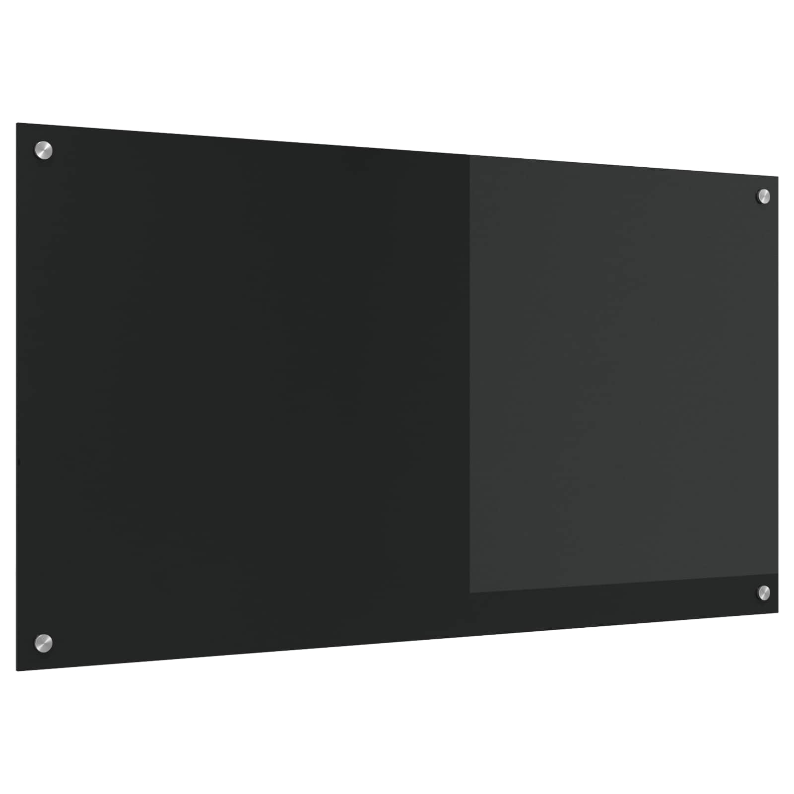 VidaXL crédence de cuisine noir 110 x 60 cm verre trempé