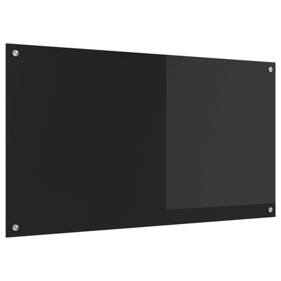 VidaXL crédence de cuisine noir 110 x 60 cm verre trempé