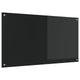 VidaXL crédence de cuisine noir 110 x 60 cm verre trempé