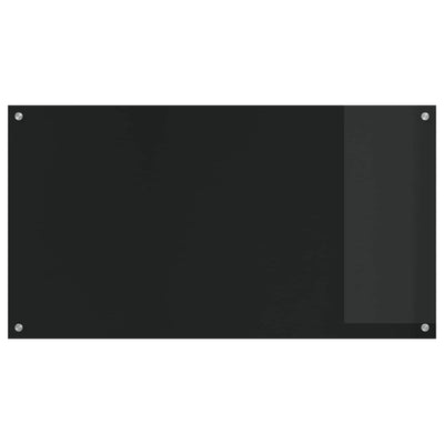 VidaXL crédence de cuisine noir 110 x 60 cm verre trempé