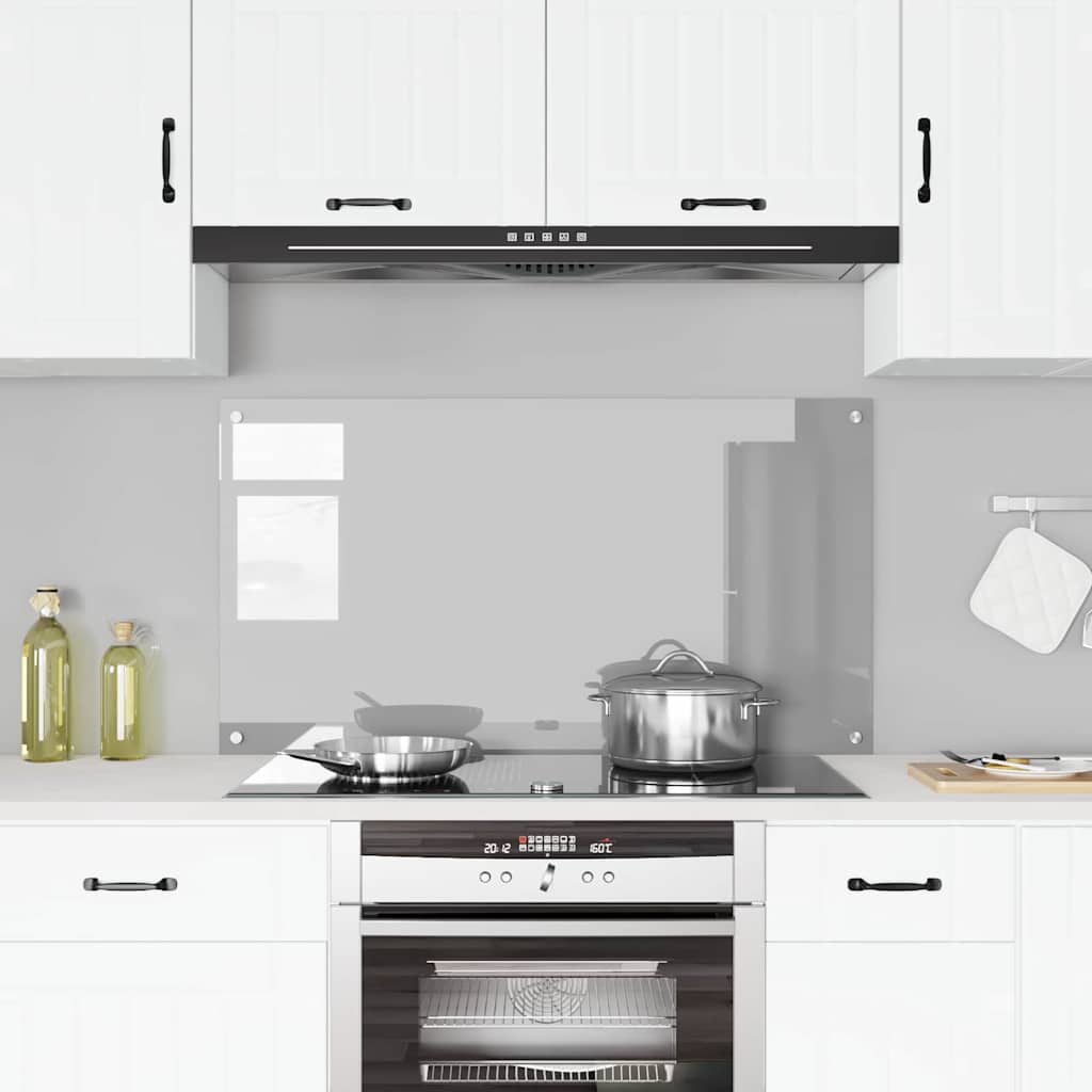 Vidaxxl crédence de cuisine gris clair 110 x 60 cm verre trempé