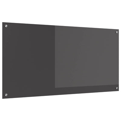 Vidaxxl crédence de cuisine gris foncé 120 x 60 cm verre trempé