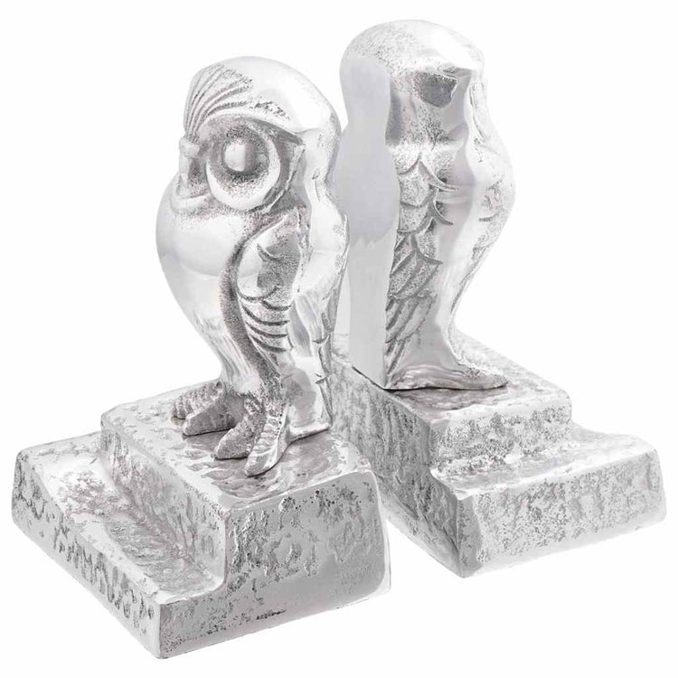 Vidaxxl serre-livres 2 pcs argent 12 x 9 x 19 cm aluminium