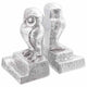 Vidaxxl serre-livres 2 pcs argent 12 x 9 x 19 cm aluminium