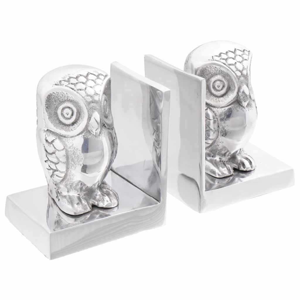 Vidaxxl serre-livres 2 pcs argent 7 x 9 x 11 cm aluminium