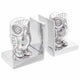 Vidaxxl serre-livres 2 pcs argent 7 x 9 x 11 cm aluminium