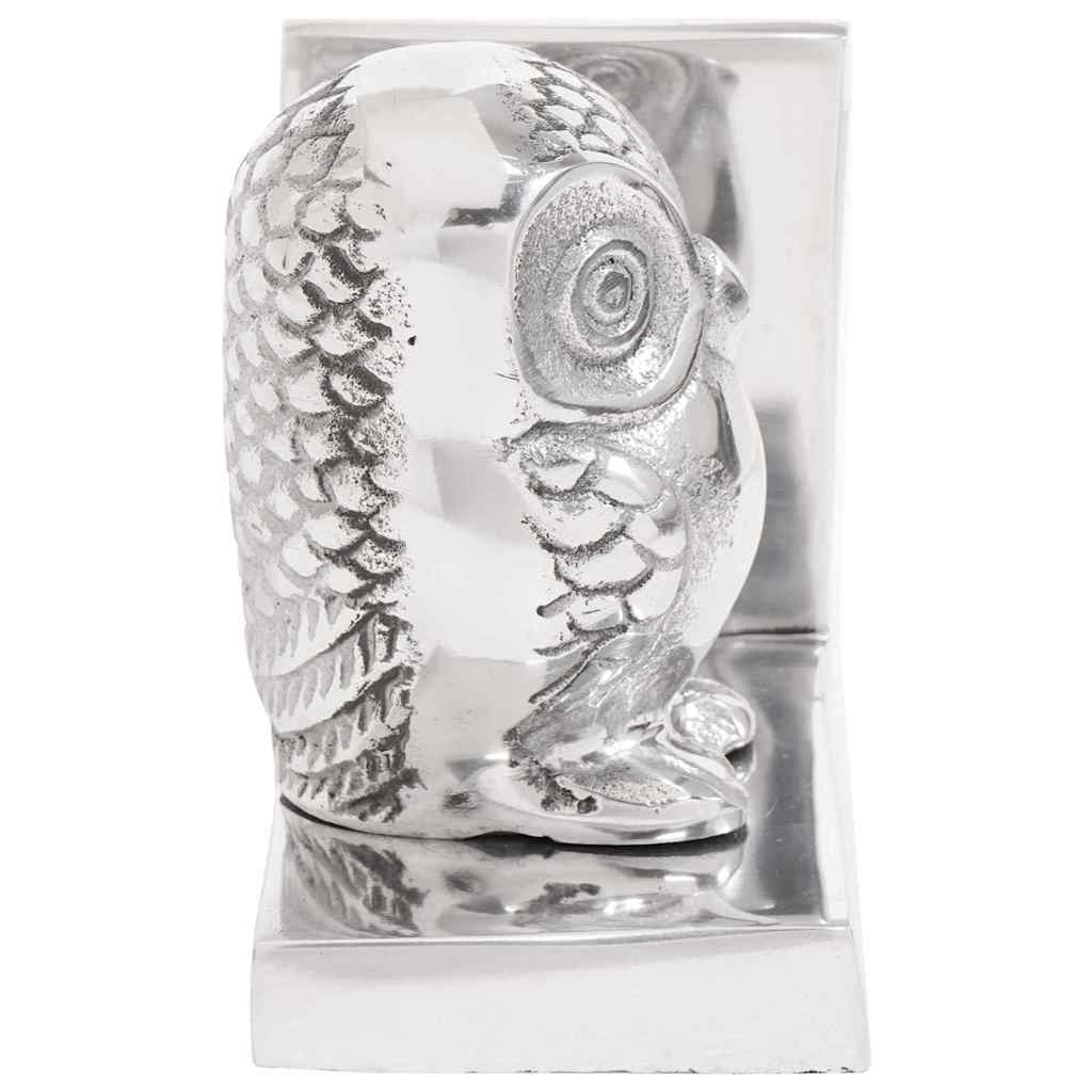 Vidaxxl serre-livres 2 pcs argent 7 x 9 x 11 cm aluminium