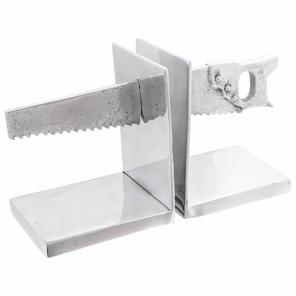 Vidaxxl serre-livres 2 pcs argent 11 x 14 x 17,5 cm aluminium