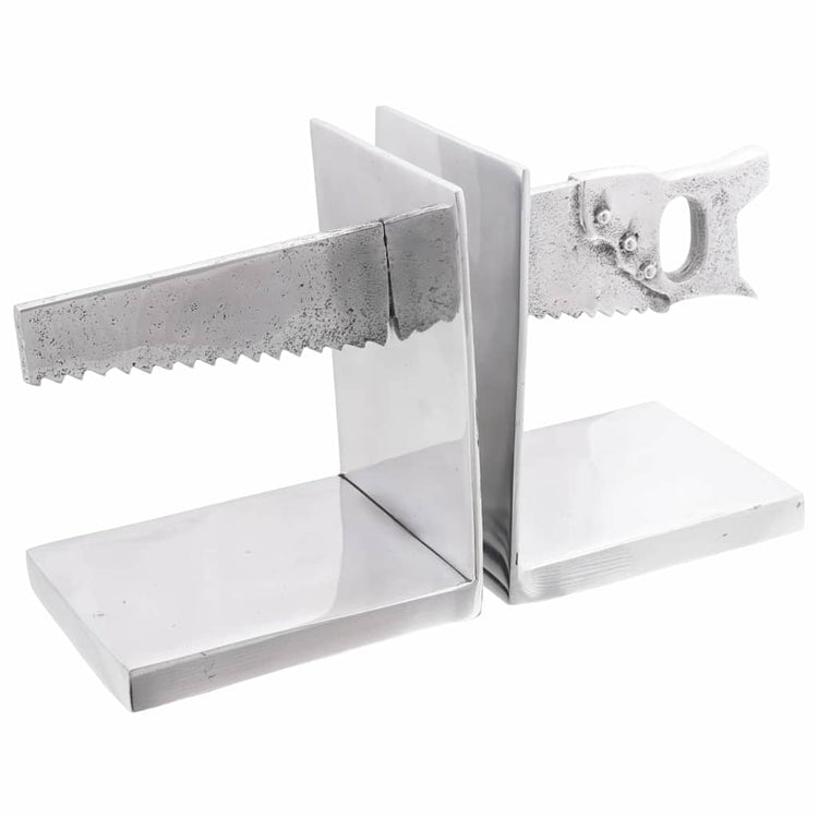 Vidaxxl serre-livres 2 pcs argent 11 x 14 x 17,5 cm aluminium