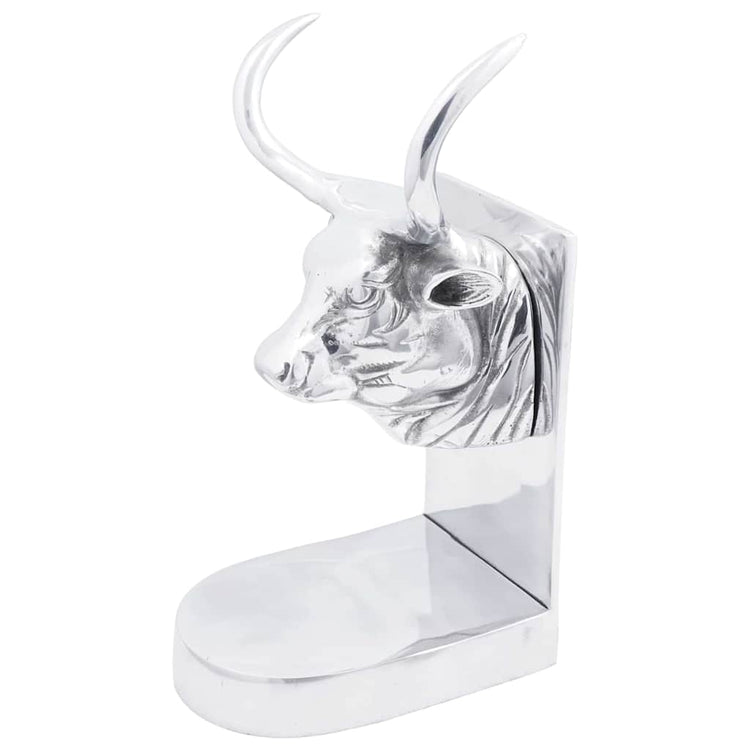 Vidaxxl serre-livres 2 pcs argent 17 x 15 x 27 cm aluminium