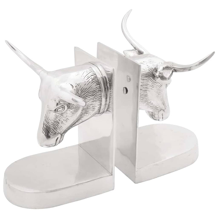 Vidaxxl serre-livres 2 pcs argent 21,5 x 15,5 x 20 cm aluminium