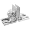 Vidaxxl serre-livres 2 pcs argent 12 x 15 x 18 cm aluminium