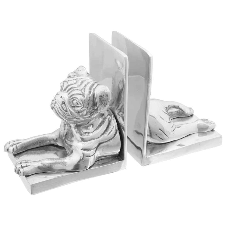 Vidaxxl serre-livres 2 pcs argent 12 x 15 x 18 cm aluminium