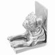 Vidaxxl serre-livres 2 pcs argent 12 x 15 x 18 cm aluminium