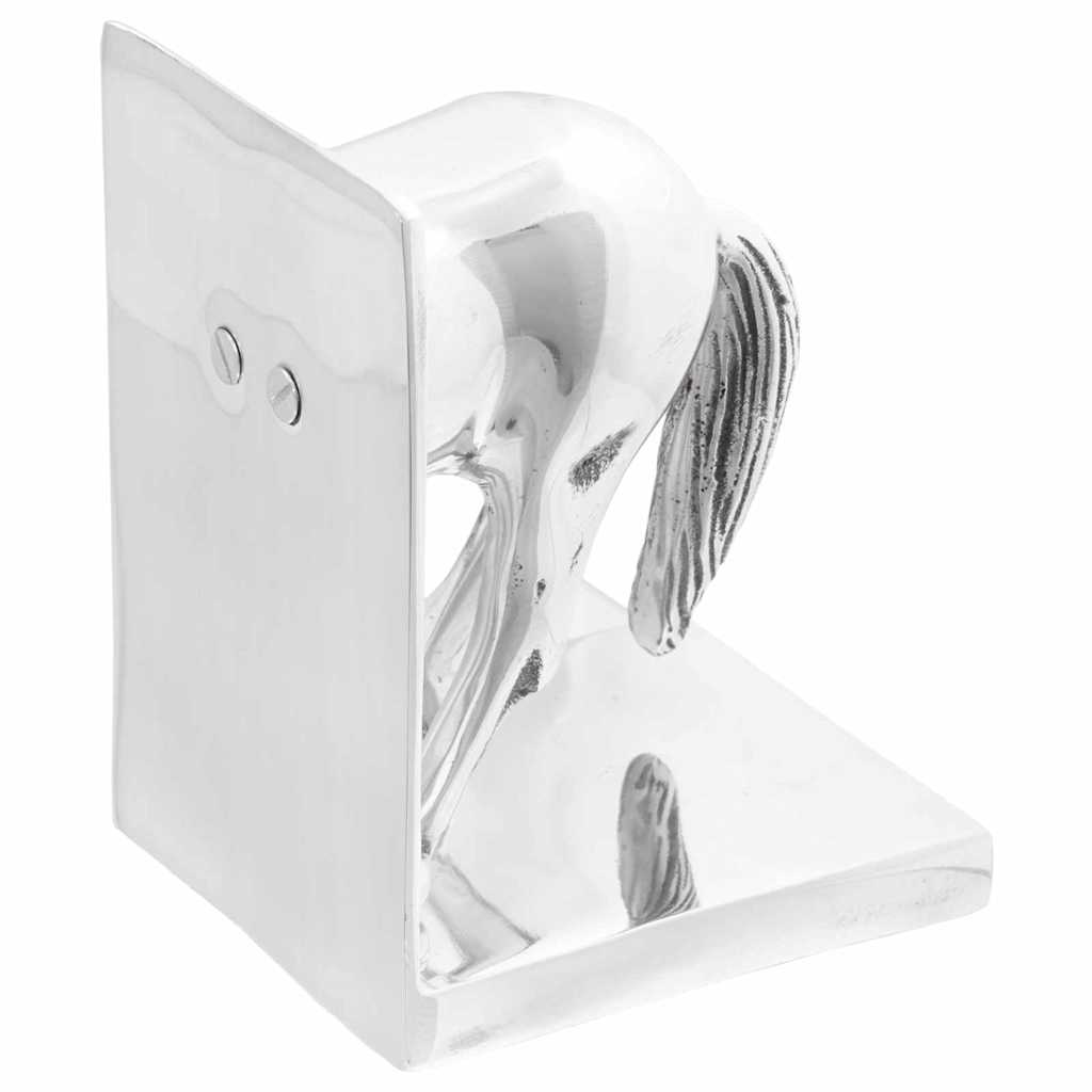 Vidaxxl serre-livres 2 pcs argent 11 x 14 x 25 cm aluminium