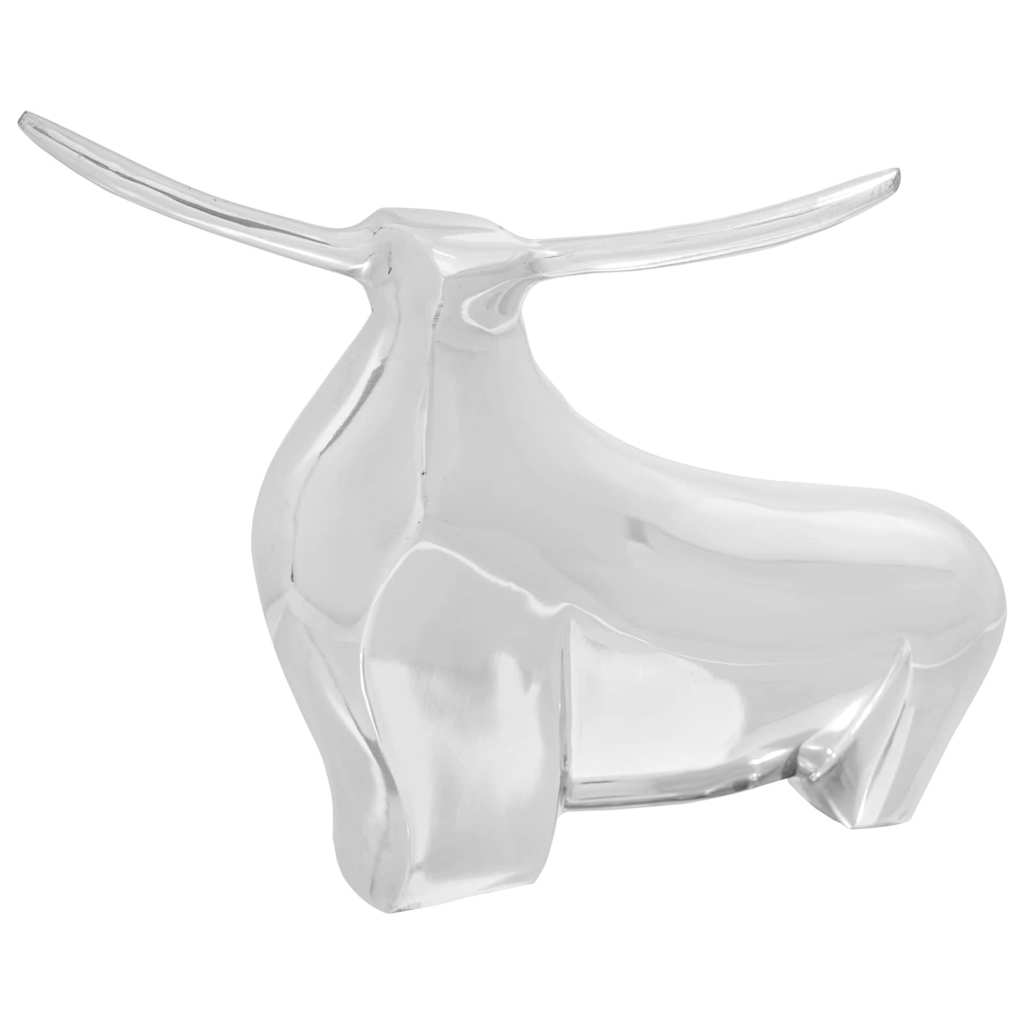 Vidaxx sculpture taureau argent 37 x 44 x 17 cm aluminium