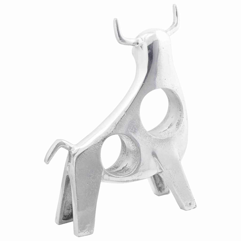Vidaxx sculpture taureau argent 22 x 9,5 x 34 cm aluminium