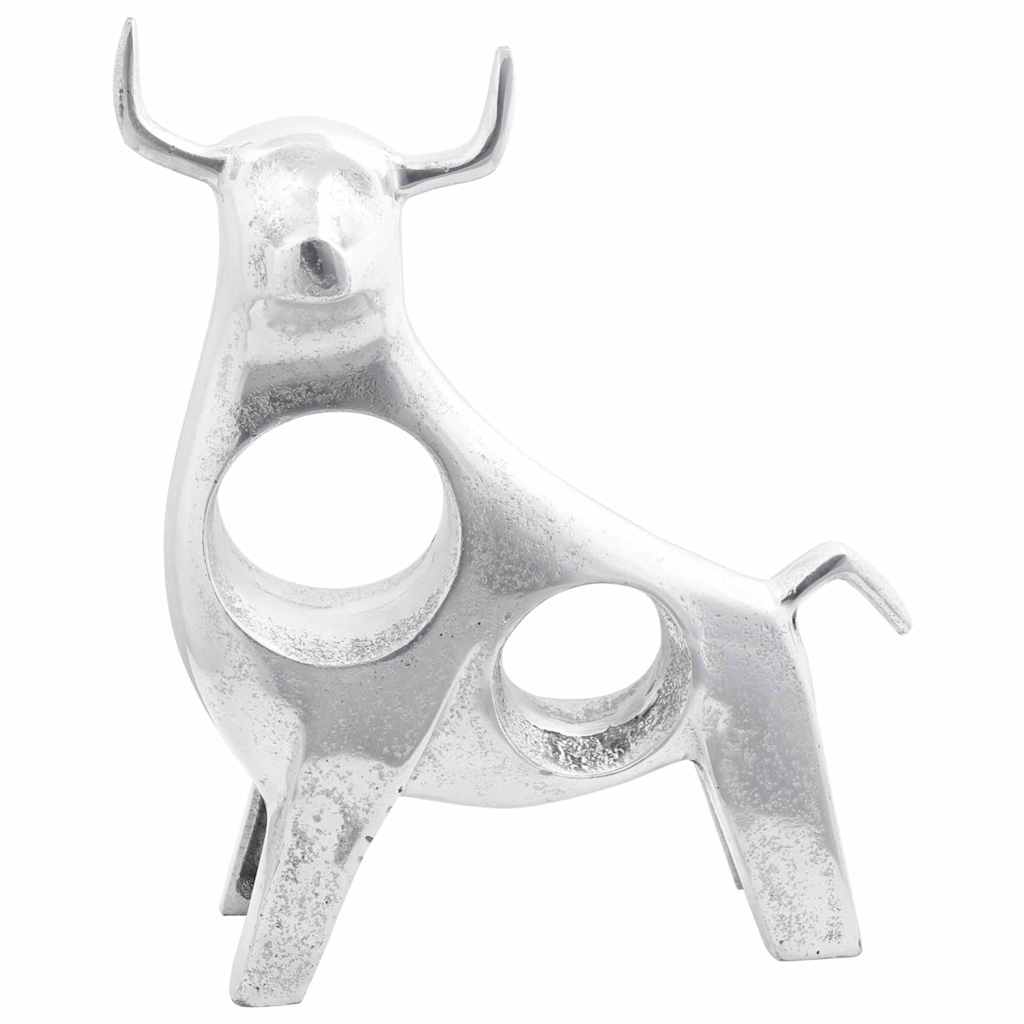 Vidaxx sculpture taureau argent 22 x 9,5 x 34 cm aluminium
