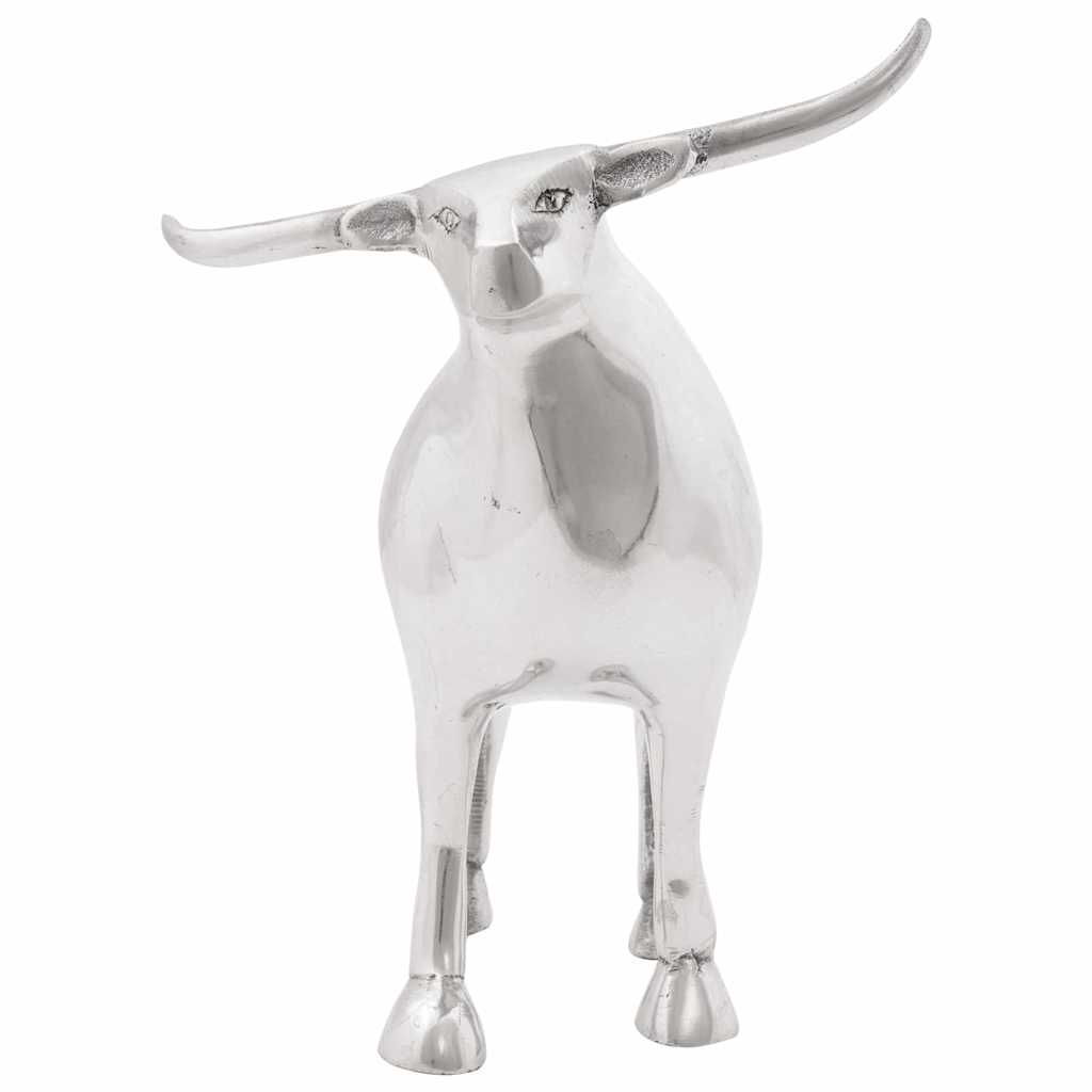 Vidaxx sculpture taureau argent 20 x 17 x 23 cm aluminium