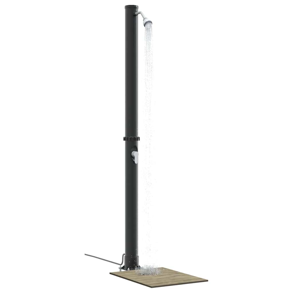Vidaxx douche solaire extérieure noir 217 cm PVC et aluminium