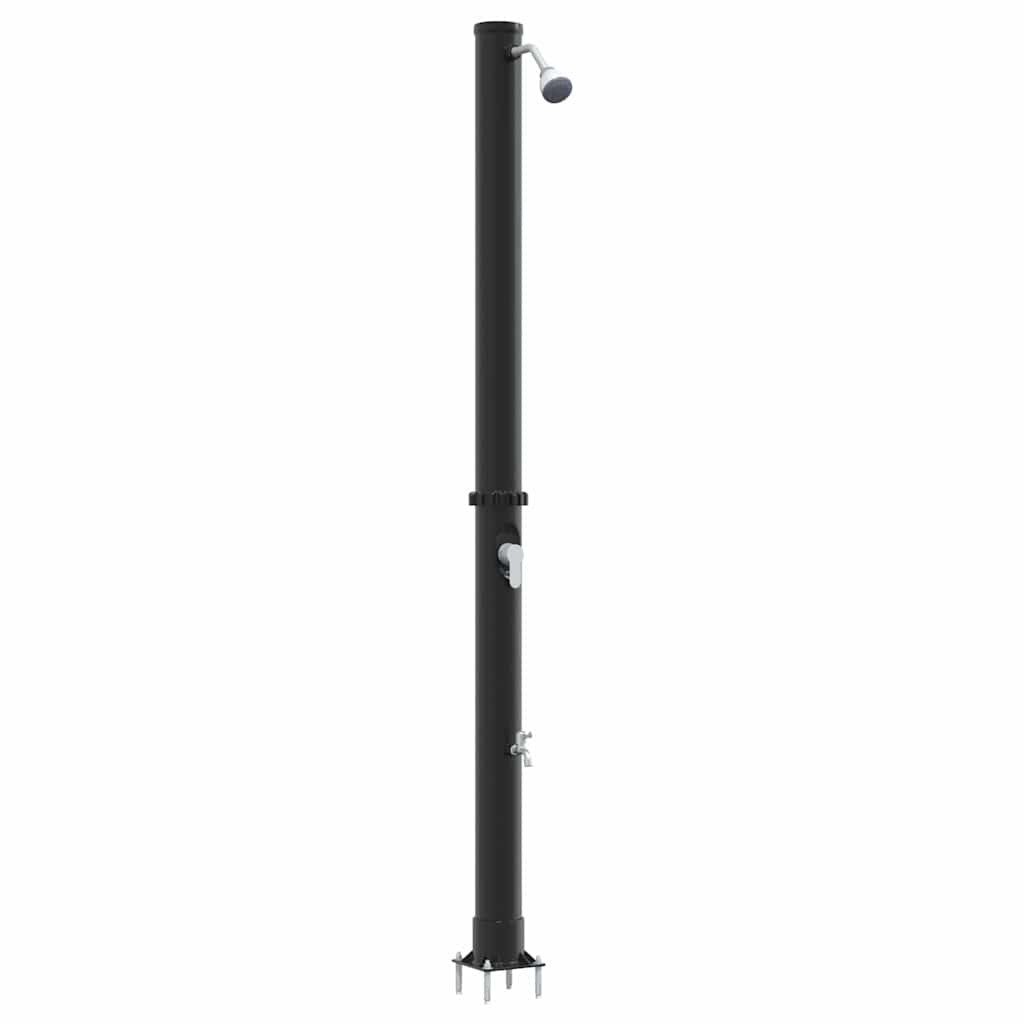 Vidaxx douche solaire extérieure noir 217 cm PVC et aluminium