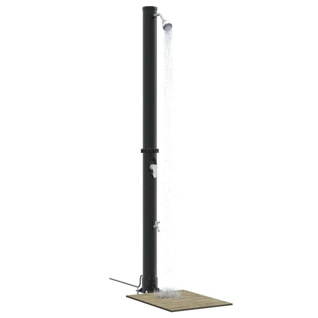 Vidaxx douche solaire extérieure noir 217 cm PVC et aluminium