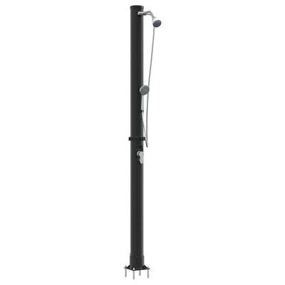 Vidaxx douche solaire extérieure noir 217 cm PVC et aluminium