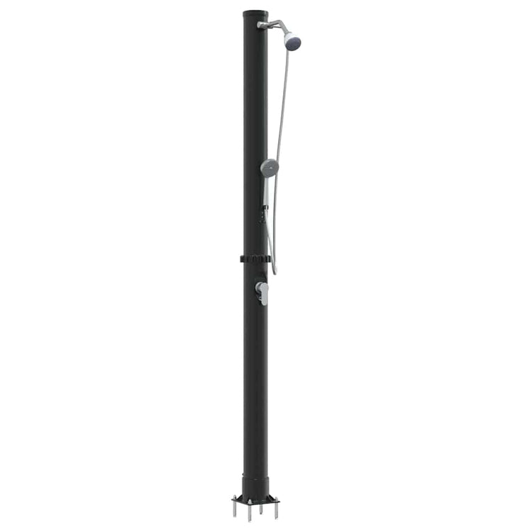 Vidaxx douche solaire extérieure noir 217 cm PVC et aluminium