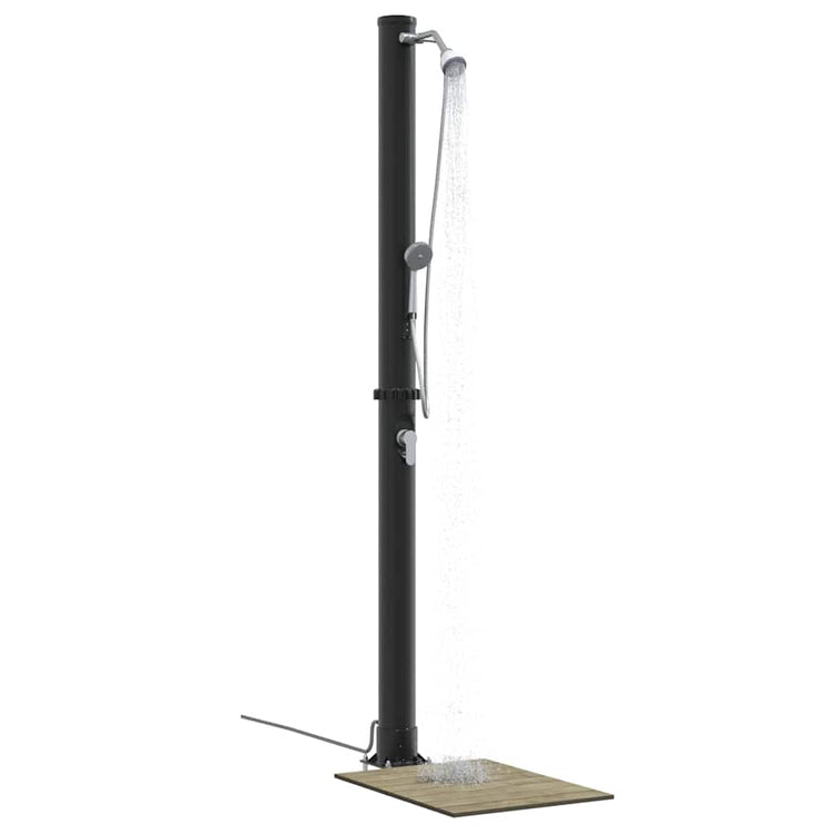 Vidaxx douche solaire extérieure noir 217 cm PVC et aluminium