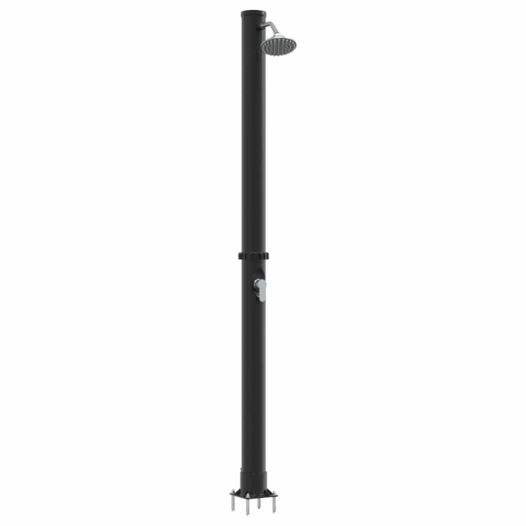 Vidaxx douche solaire extérieure noir 217 cm PVC et aluminium