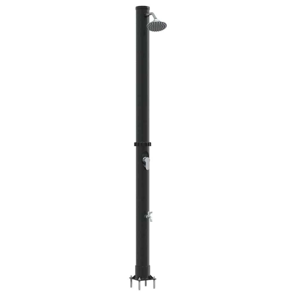 Vidaxx douche solaire extérieure noir 217 cm PVC et aluminium