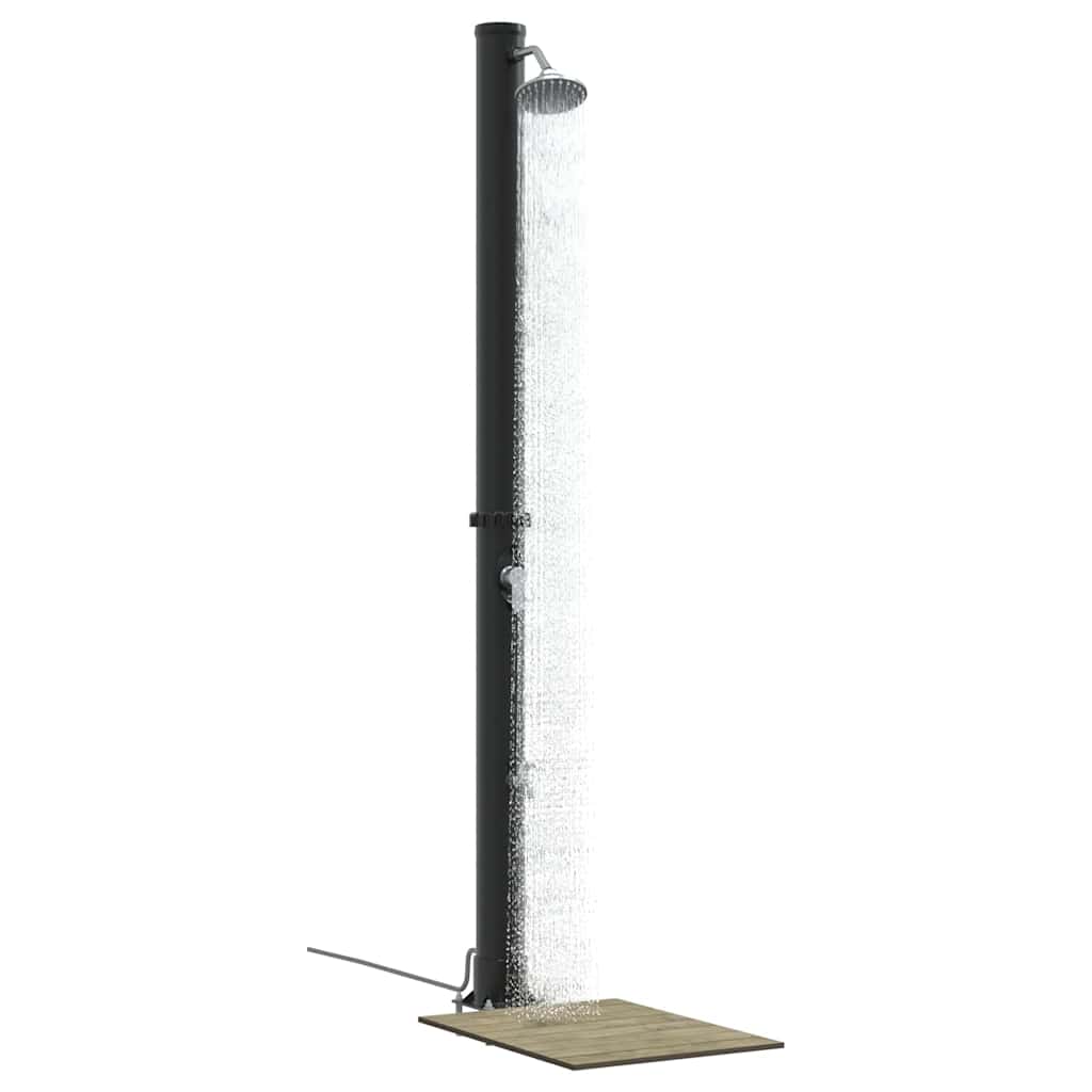 Vidaxx douche solaire extérieure noir 217 cm PVC et aluminium