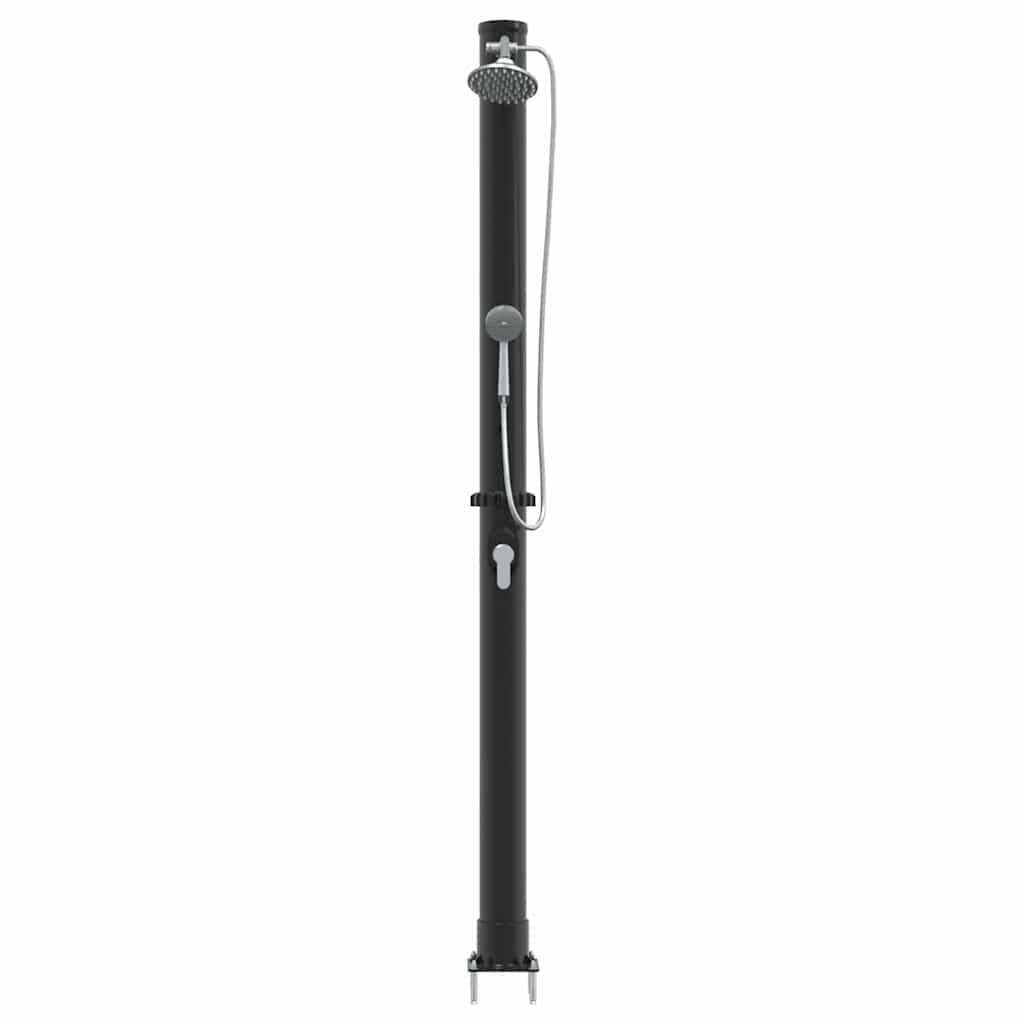 Vidaxx douche solaire extérieure noir 217 cm PVC et aluminium
