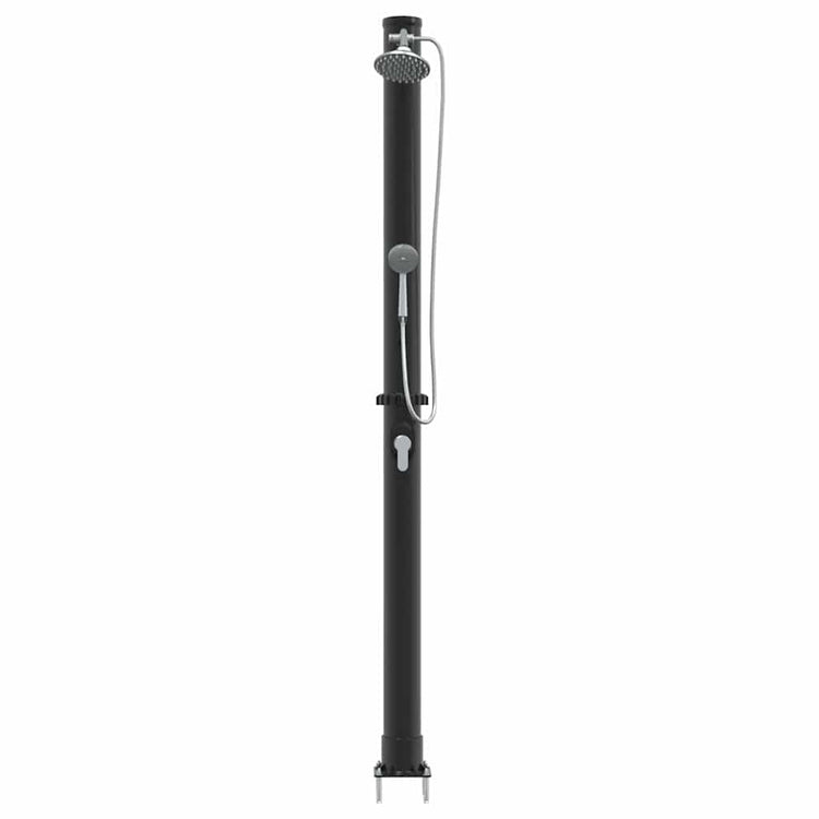Vidaxx douche solaire extérieure noir 217 cm PVC et aluminium