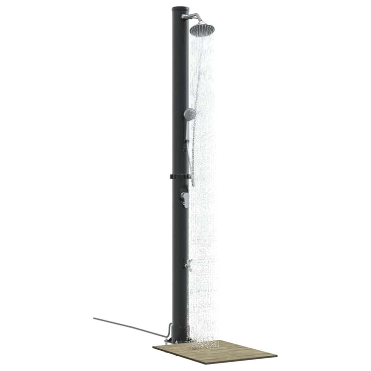 Vidaxx douche solaire extérieure noir 217 cm PVC et aluminium