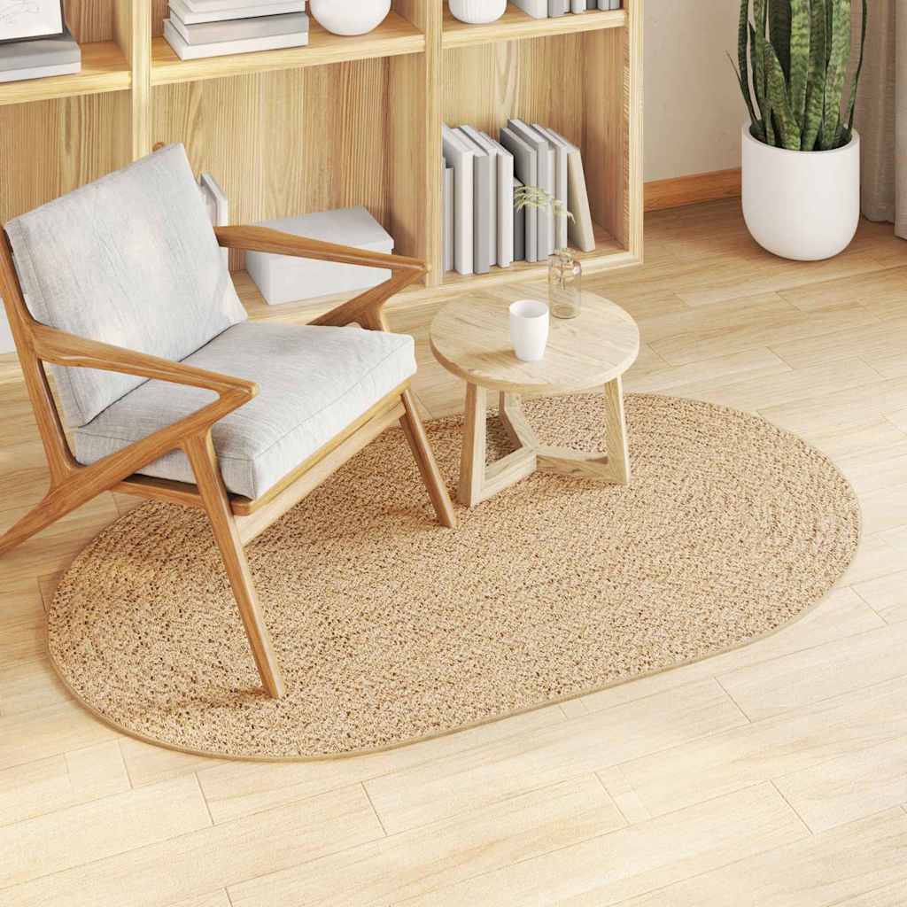 Vidaxl tapis zizur marron 150 x 80 cm polypropylène