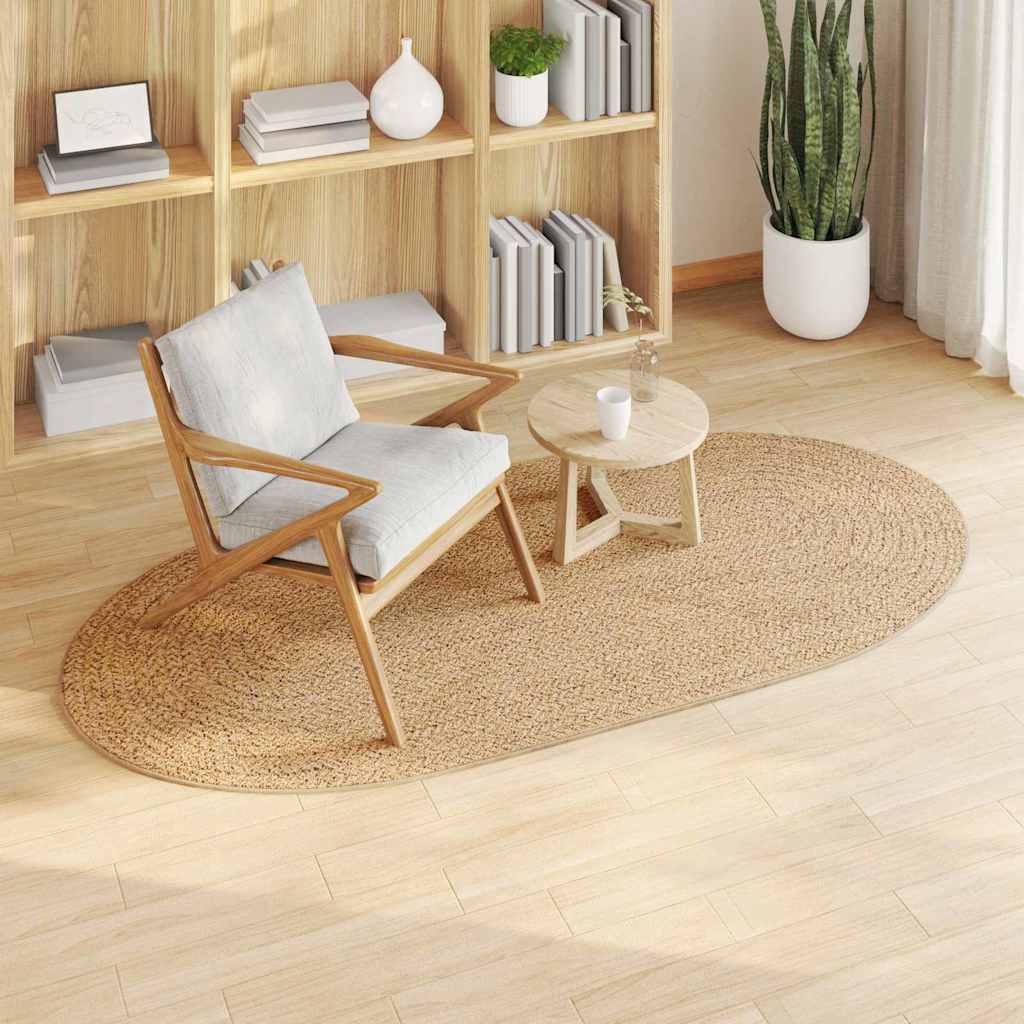 Vidaxl tapis zizur marron 200 x 100 cm polypropylène